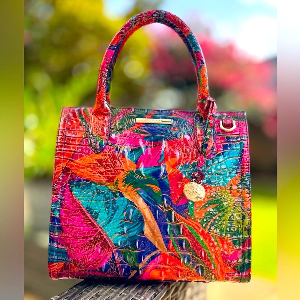 NWT Brahmin Small Caroline Satchel Tote Bag Leather Purse - Picture 3 of 7